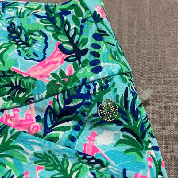 Lilly Pulitzer Luxetic Blue Horizon Par-fection Bermuda Golf Short Size 4 - Picture 8 of 9